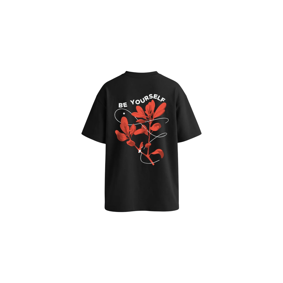 Unisex organic oversized high neck t-shirt